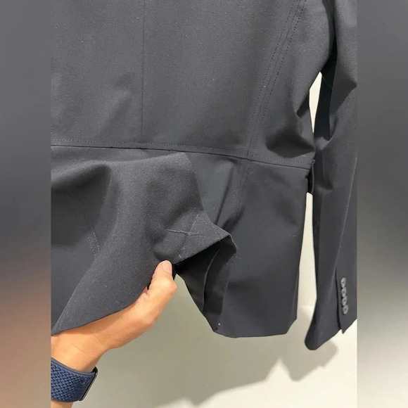 Body By Victoria stretch navy notched collar lined Blazer size 14 - Picture 7 of 10